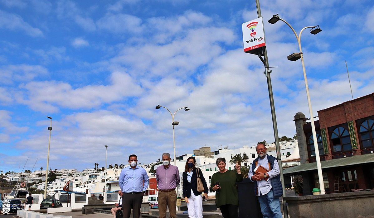 Uno de los puntos de wifi gratuito en Puerto del Carmen