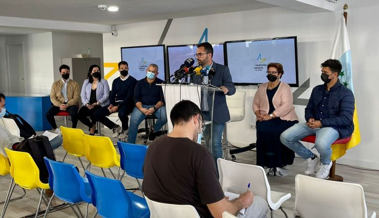 Rueda de prensa de los concejales de Coalición Canaria en el Ayuntamiento de Arrecife Rueda de prensa de los concejales de Coalición Canaria en el Ayuntamiento de Arrecife