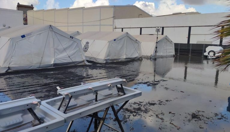 El Cate de Arrecife, anegado por las lluvias en marzo de 2022 El Cate de Arrecife, anegado por las lluvias en marzo de 2022