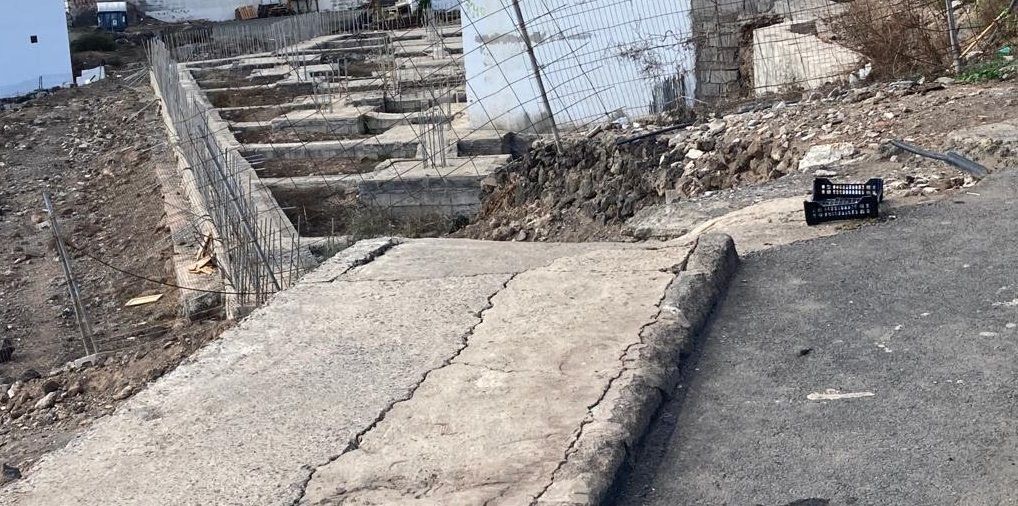 Estado de la calle Reina Sofía de Puerto del Carmen