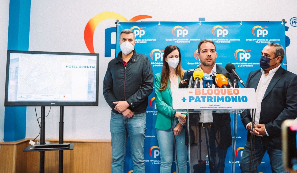 Los consejeros del PP en la rueda de prensa