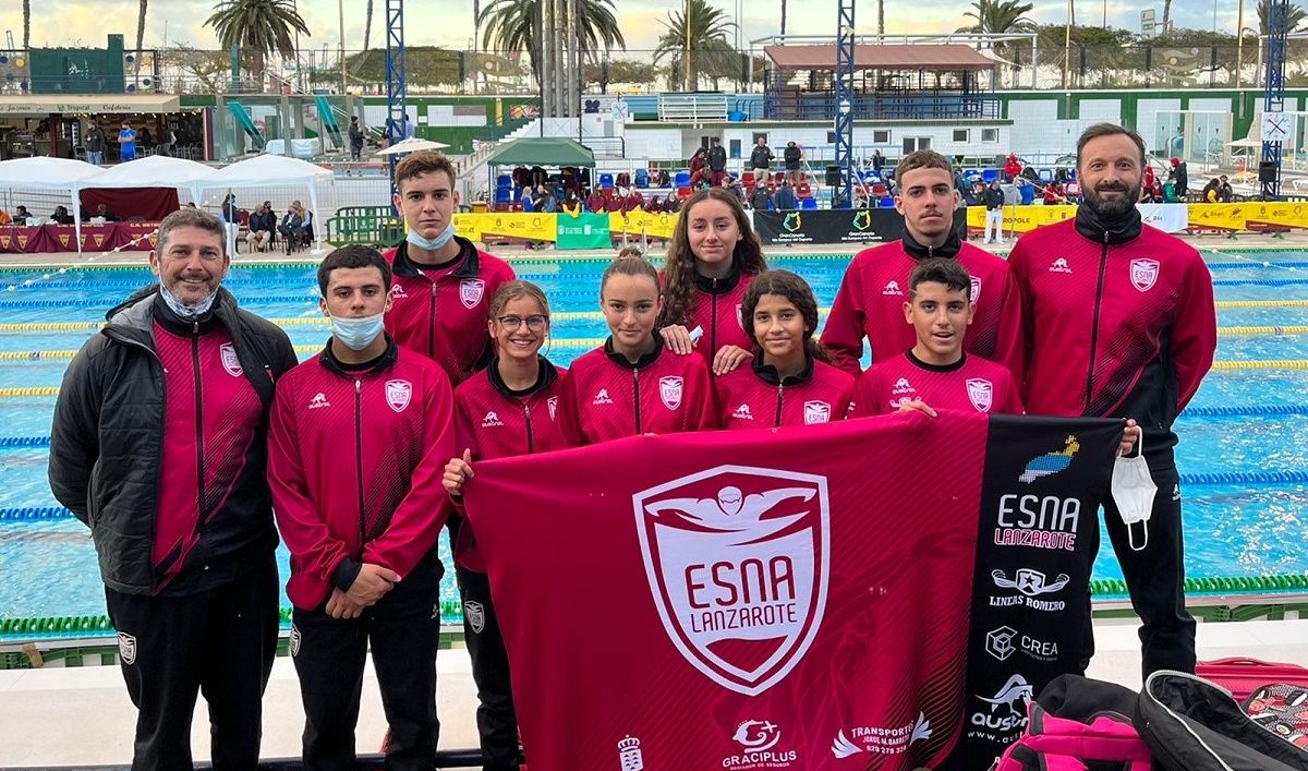 Grupo de nadadores de ESNA Lanzarote