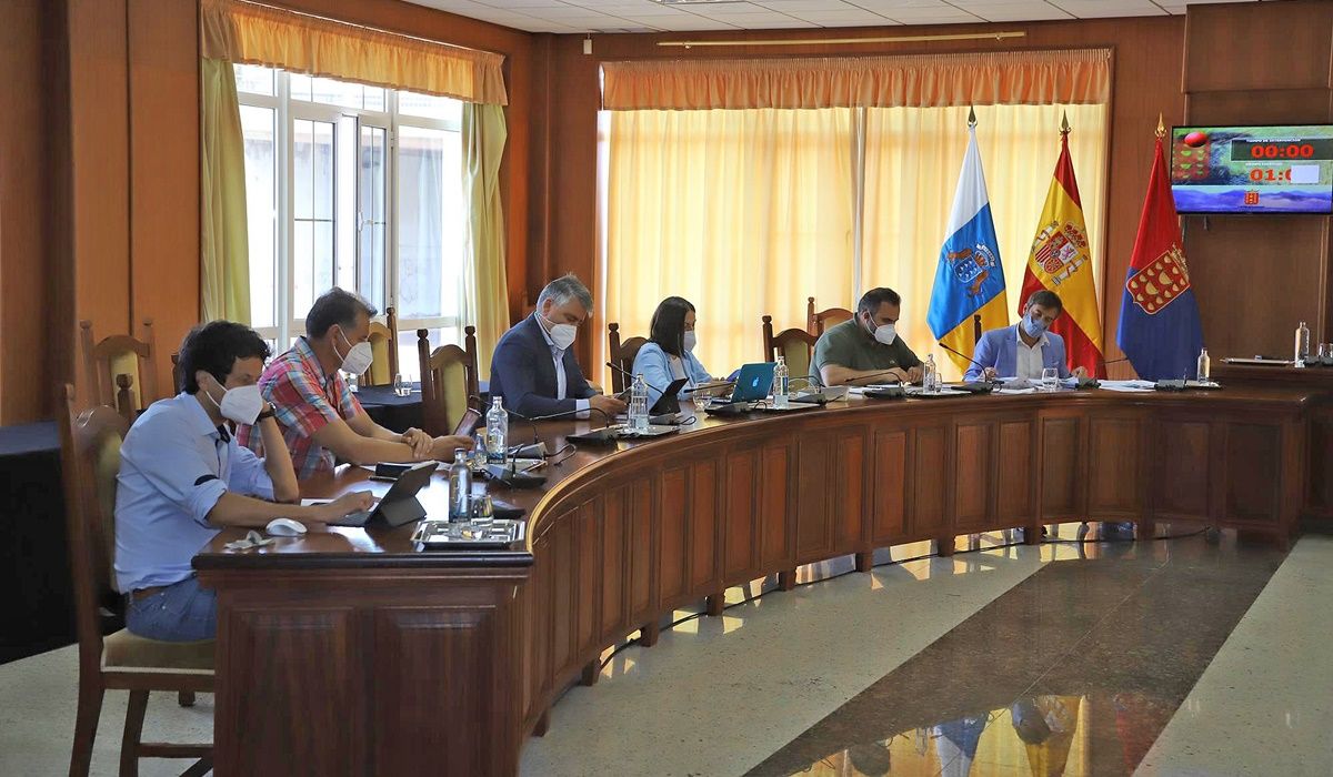 Consejeros de CC en el pleno del Cabildo