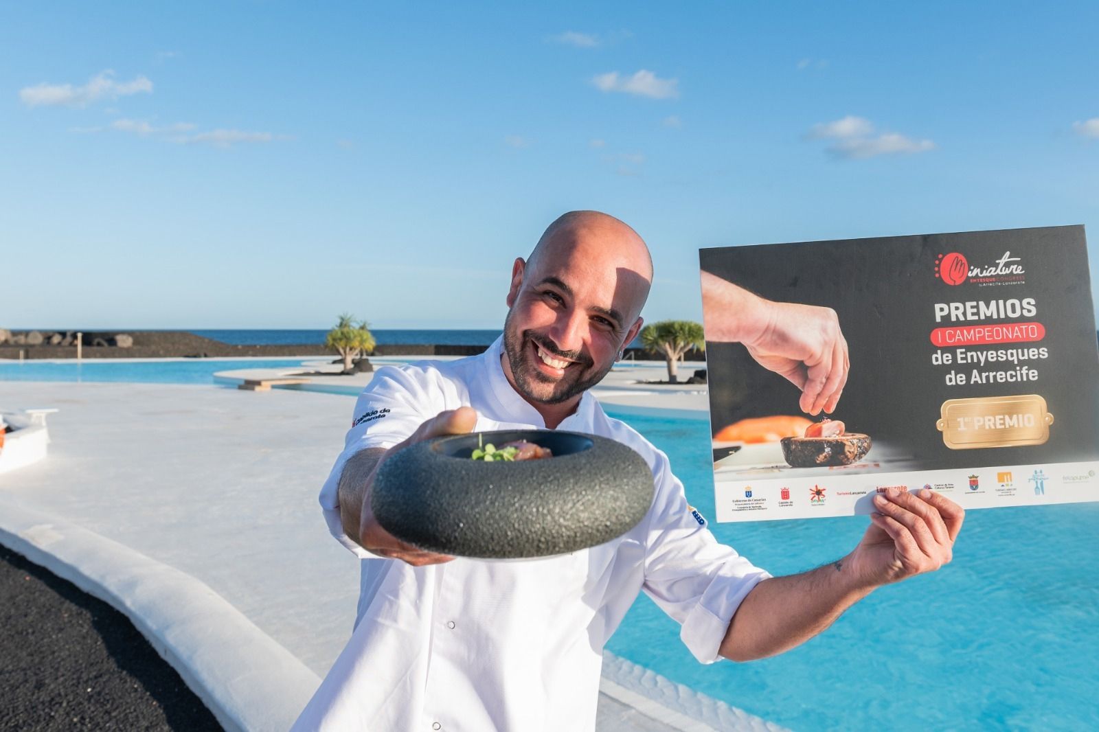 Yeray Gil de Primario Gastrobar de Playa Blanca, campeón de enyesques de Lanzarote Yeray Gil de Primario Gastrobar de Playa Blanca, campeón de enyesques de Lanzarote