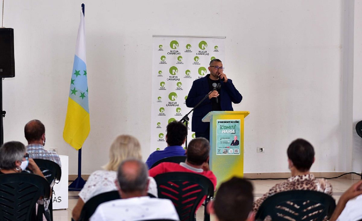 Marcos Lemes, portavoz local de Nueva Canarias en Haría.