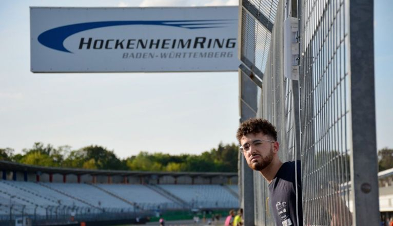 José Manuel Galán en el circuito de Hockenheim, en Alemania