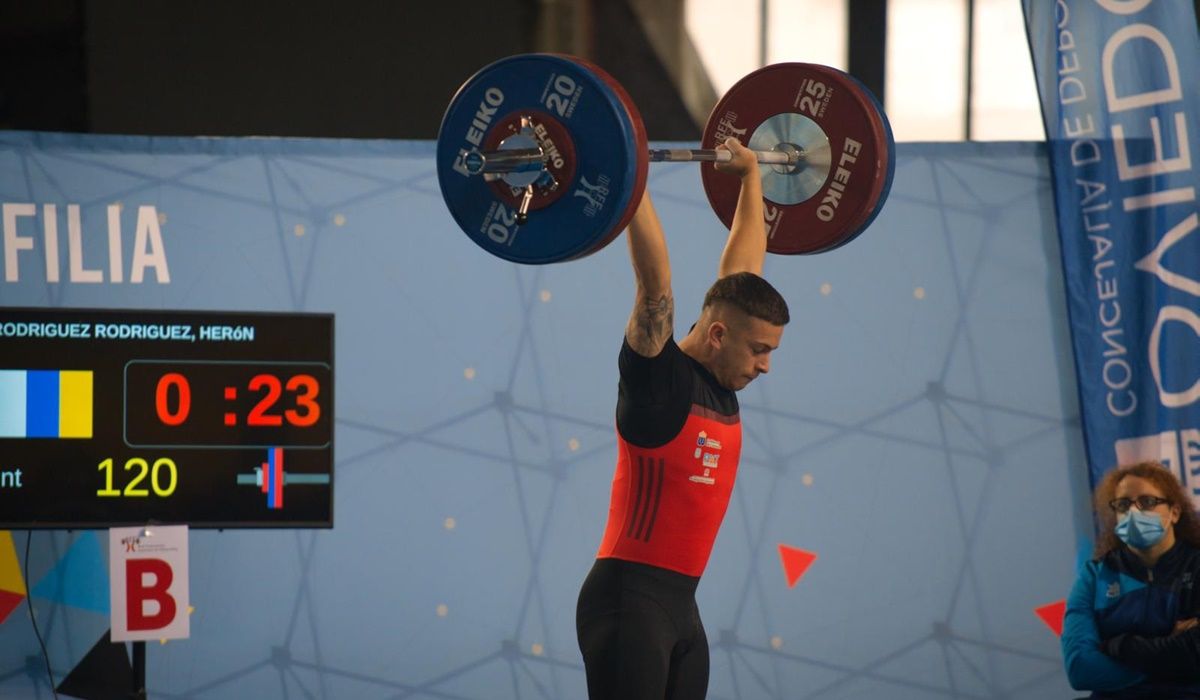 Herón Rodríguez en una competición