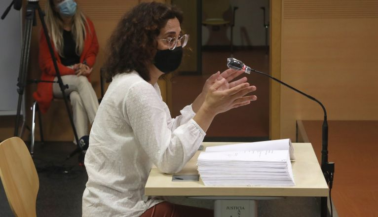 Elena Martín, durante su declaración como testigo en el juicio del caso Montecarlo