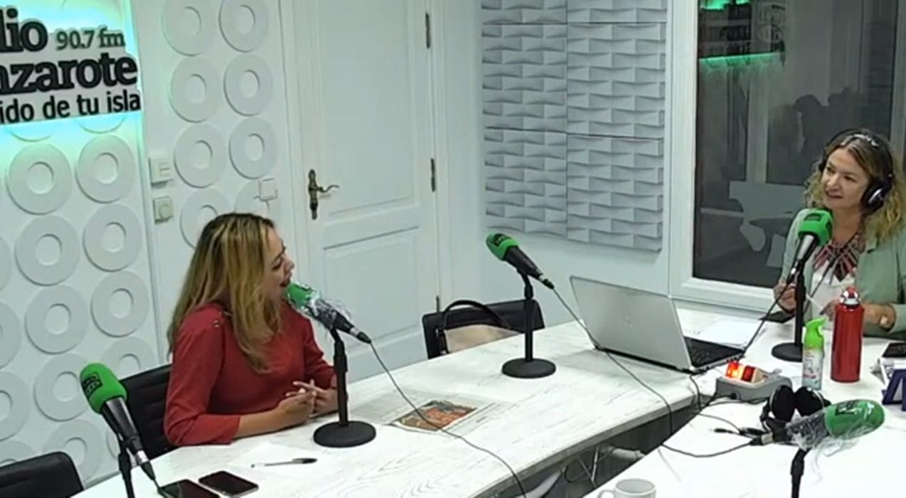 María Dolores Corujo en Radio Lanzarote en una imagen de archivo