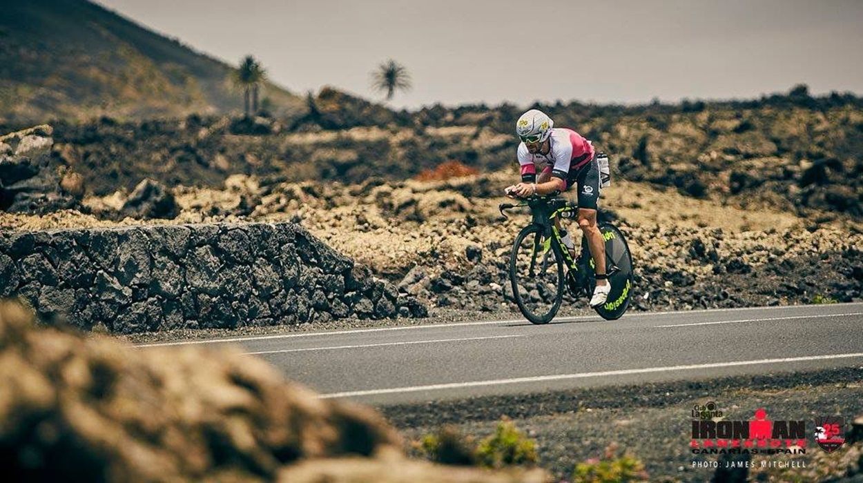 Miguel Prados en una edición del Ironman Lanzarote