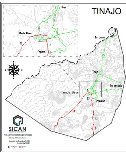 Cortes de carreteras en Tinajo Cortes de carreteras en Tinajo