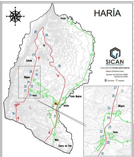 Cortes de carreteras en Haría Cortes de carreteras en Haría