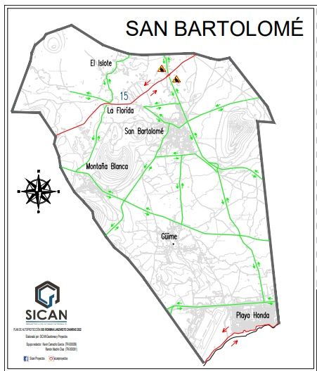 Cortes de carreteras en San Bartolomé