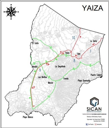 Cortes de carreteras en Yaiza