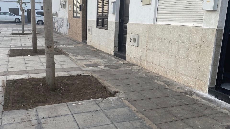 Jardineras de la calle Santa María, en Titerroy