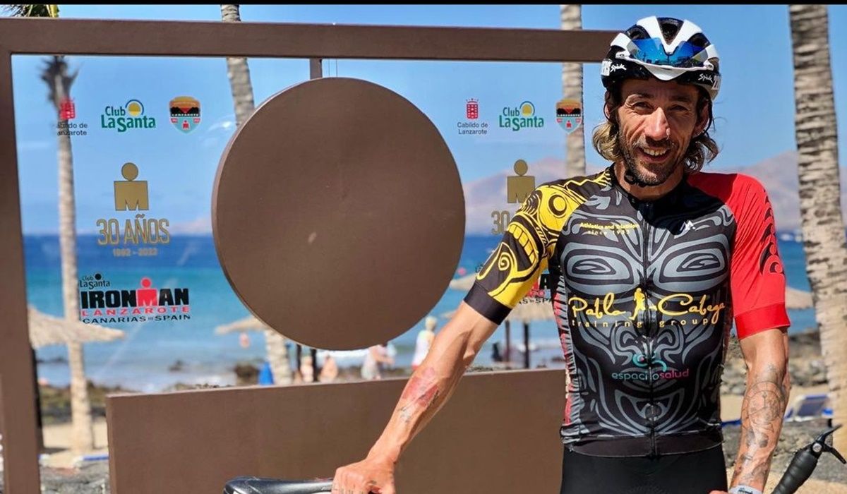 Pedro Tomé Hernández en el Ironman de Lanzarote