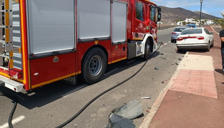 Imagen del accidente en Playa Blanca