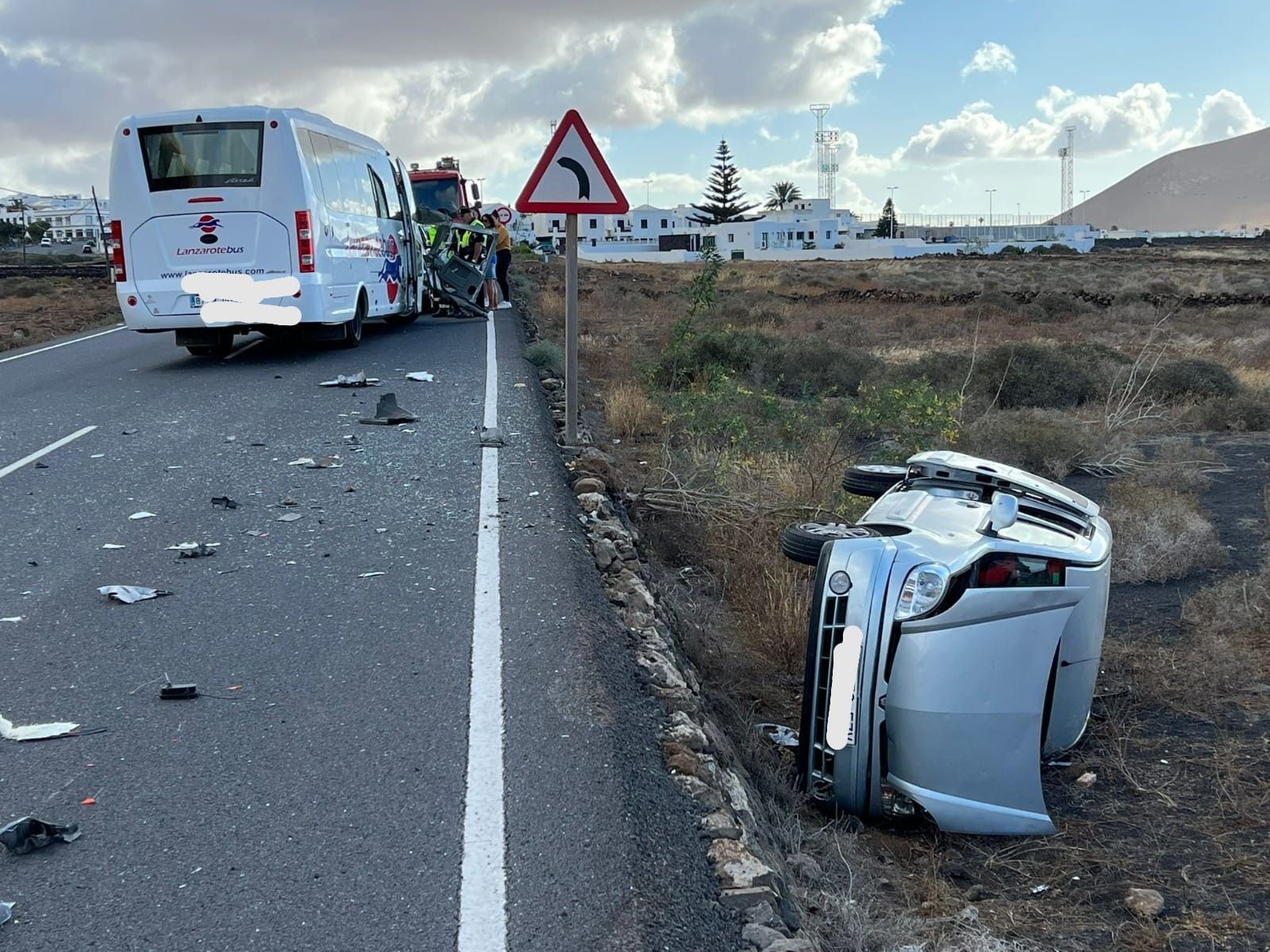 Accidente en la salida de San Bartolomé