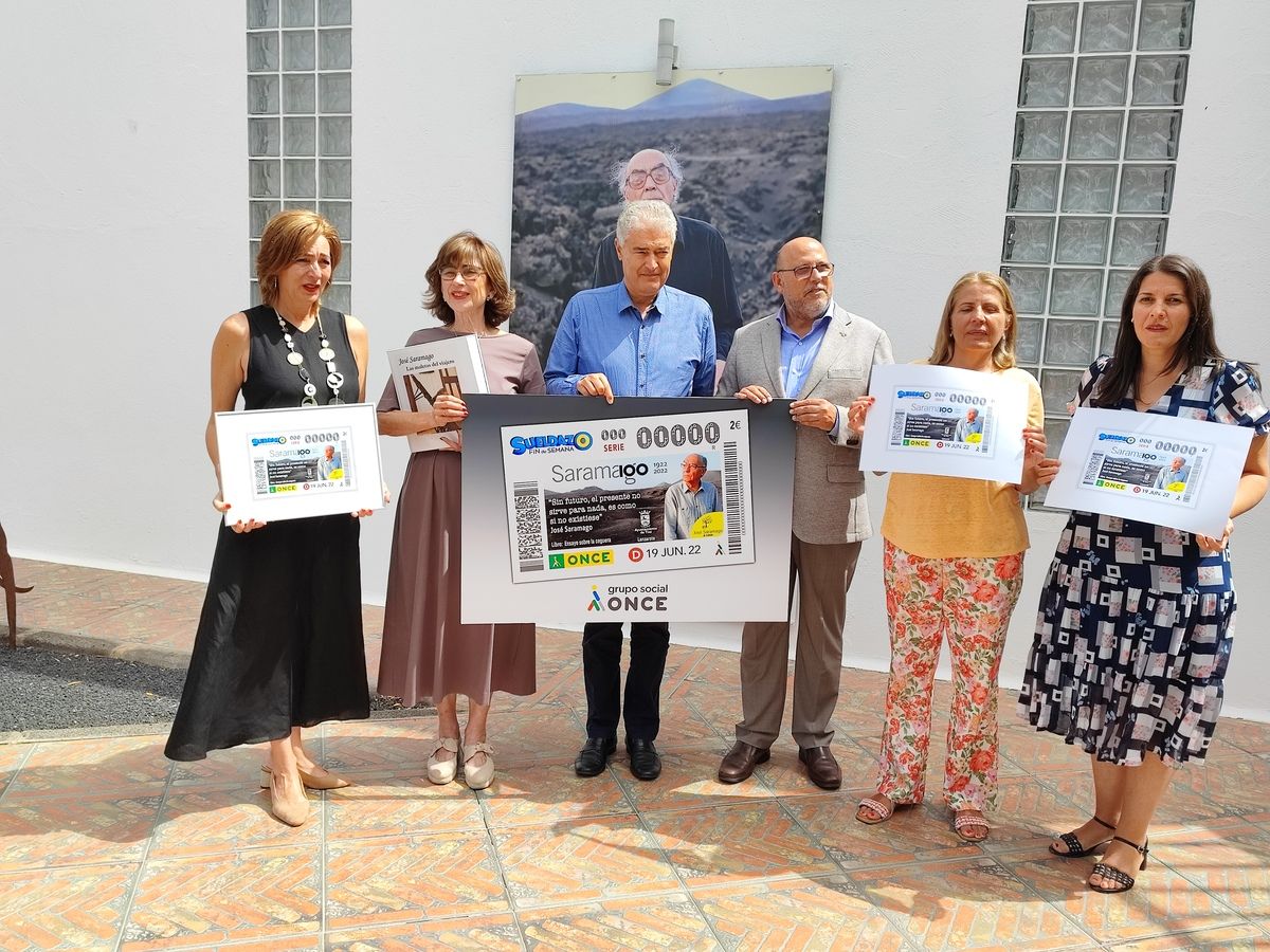 Presentación del cupón de la ONCE de José Saramago