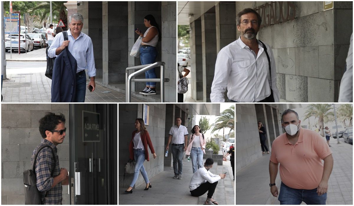Los consejeros de CC, a su llegada a los Juzgados (FOTOS: José Luis Carrasco)