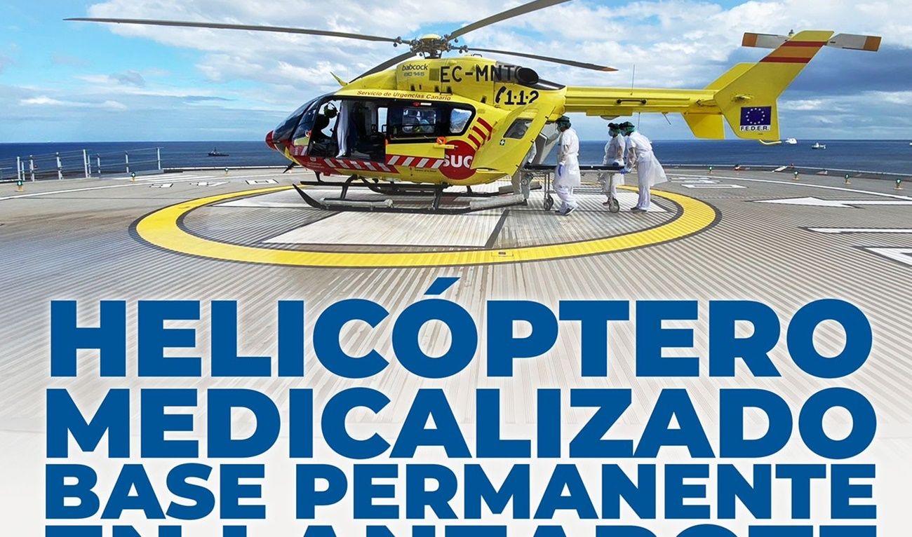El PP solicita un helicóptero medicalizado con base permanente en Lanzarote