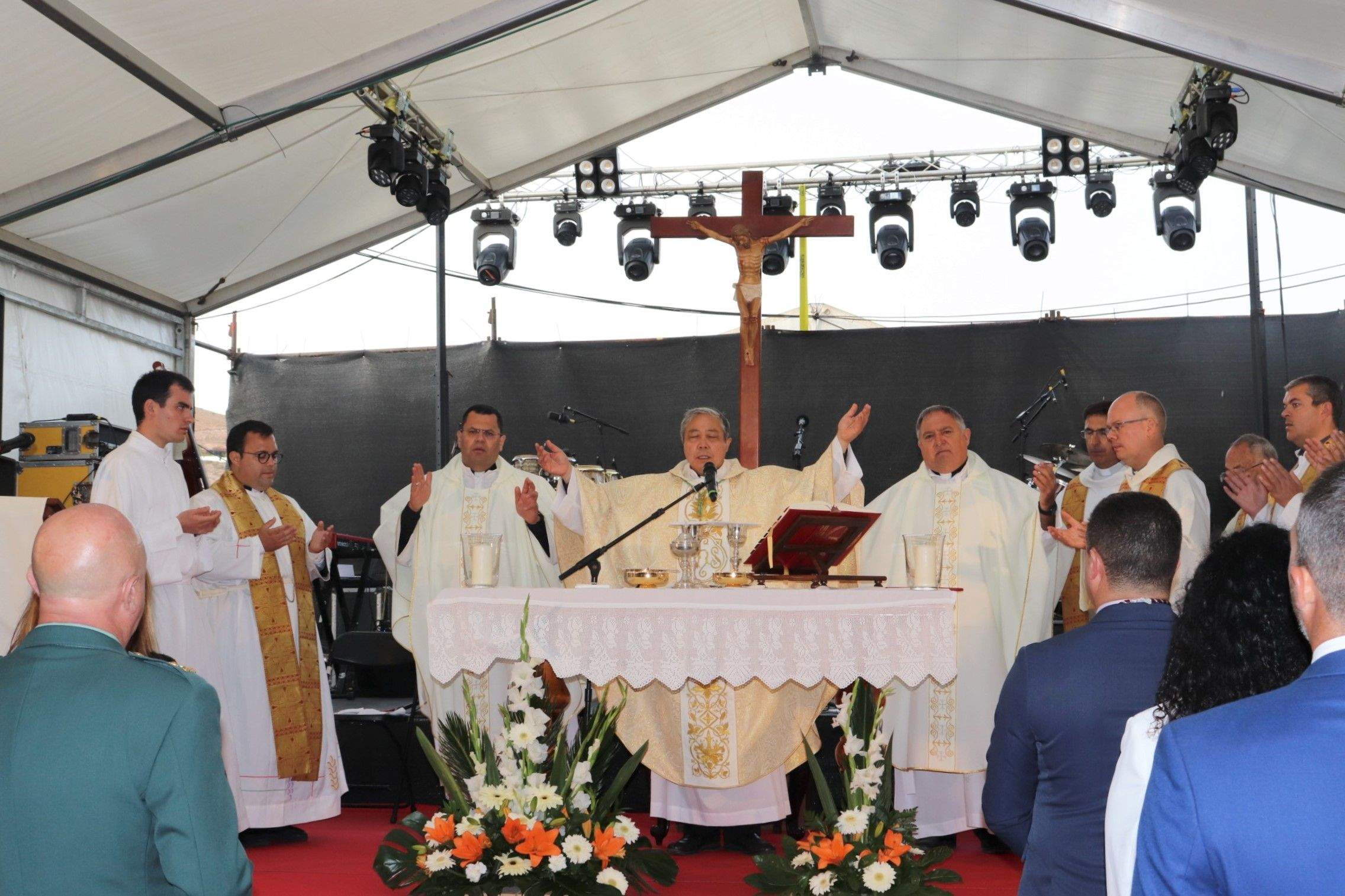 El representante del Papa en España, Bernardito Cleopas Auza, durante el acto El representante del Papa en España, Bernardito Cleopas Auza, durante el acto