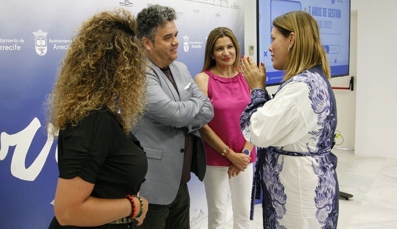 Astrid Pérez durante la rueda de prensa