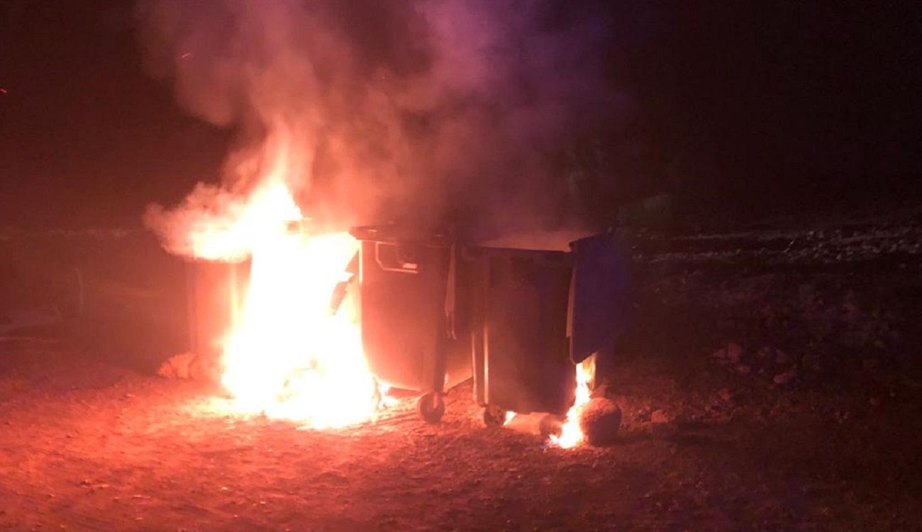 Incendio de contenedores en Arrecife