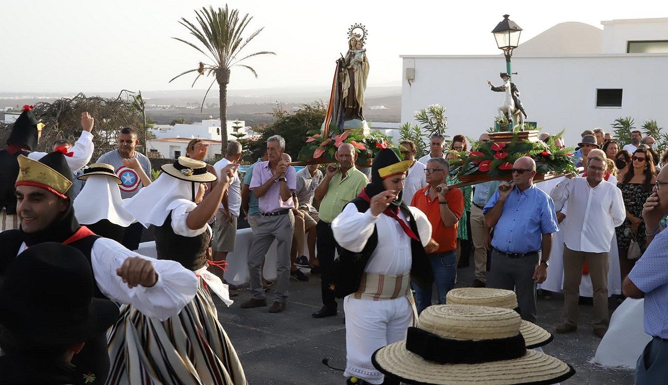 La procesión  Santiago Apostol en Tahíche. Foto: Sergio Betancor