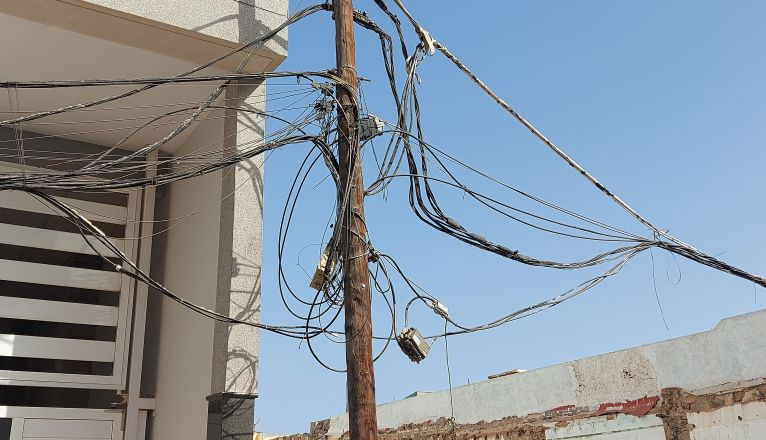 Cables caídos en Arrecife