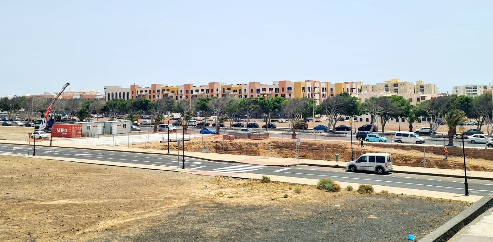 Solar de la Rambla Medular de Arrecife donde se instalará Aldi