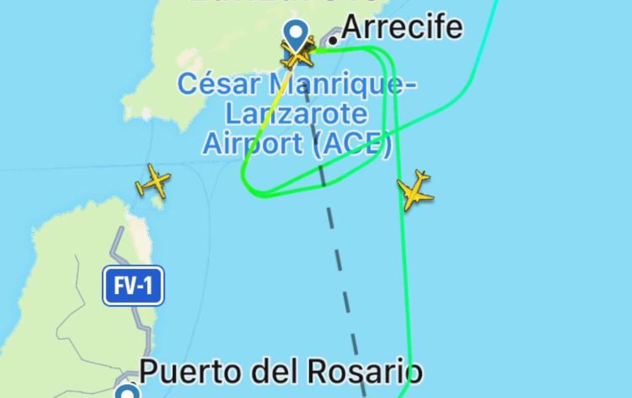 Vuelo desviado a Fuerteventura por viento