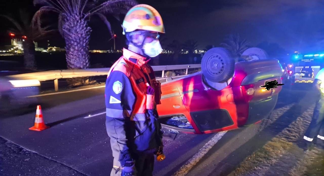 Accidente a la salida de Costa Teguise a Arrecife