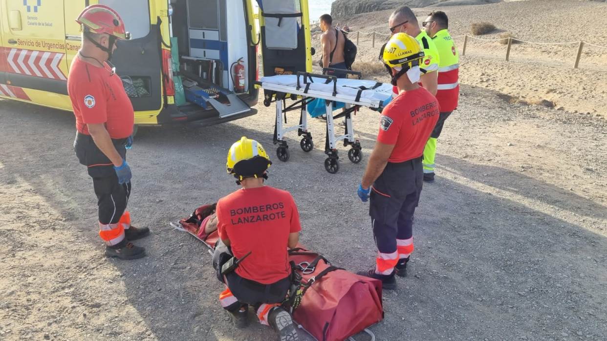 Rescate de una bañista en Papagayo