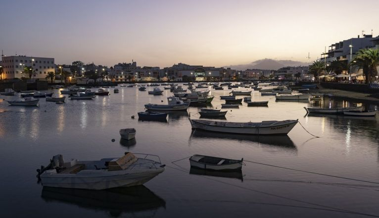 El Charco de San Ginés al atardecer El Charco de San Ginés al atardecer
