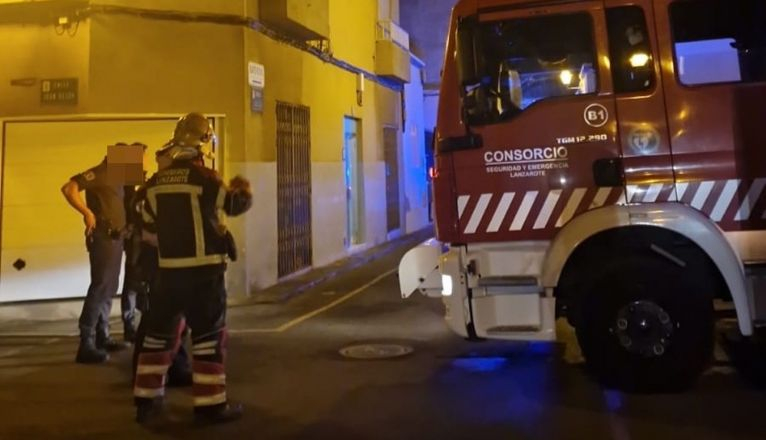 Los bomberos en la calle Igualdad