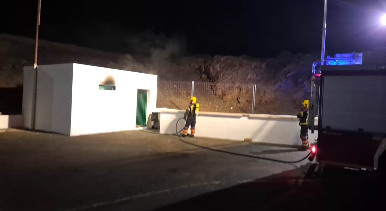 Incendio en la caseta del Recinto Ferial de Arrecife