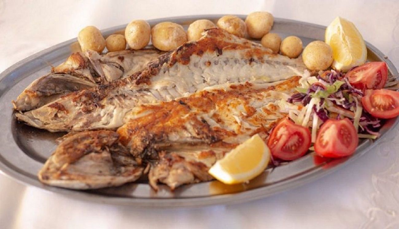 Fresh fish served at a restaurant in Lanzarote