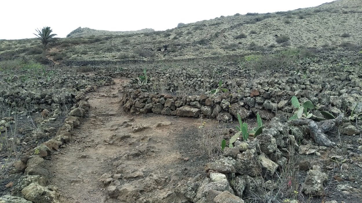 Un sendero del volcán de la Corona