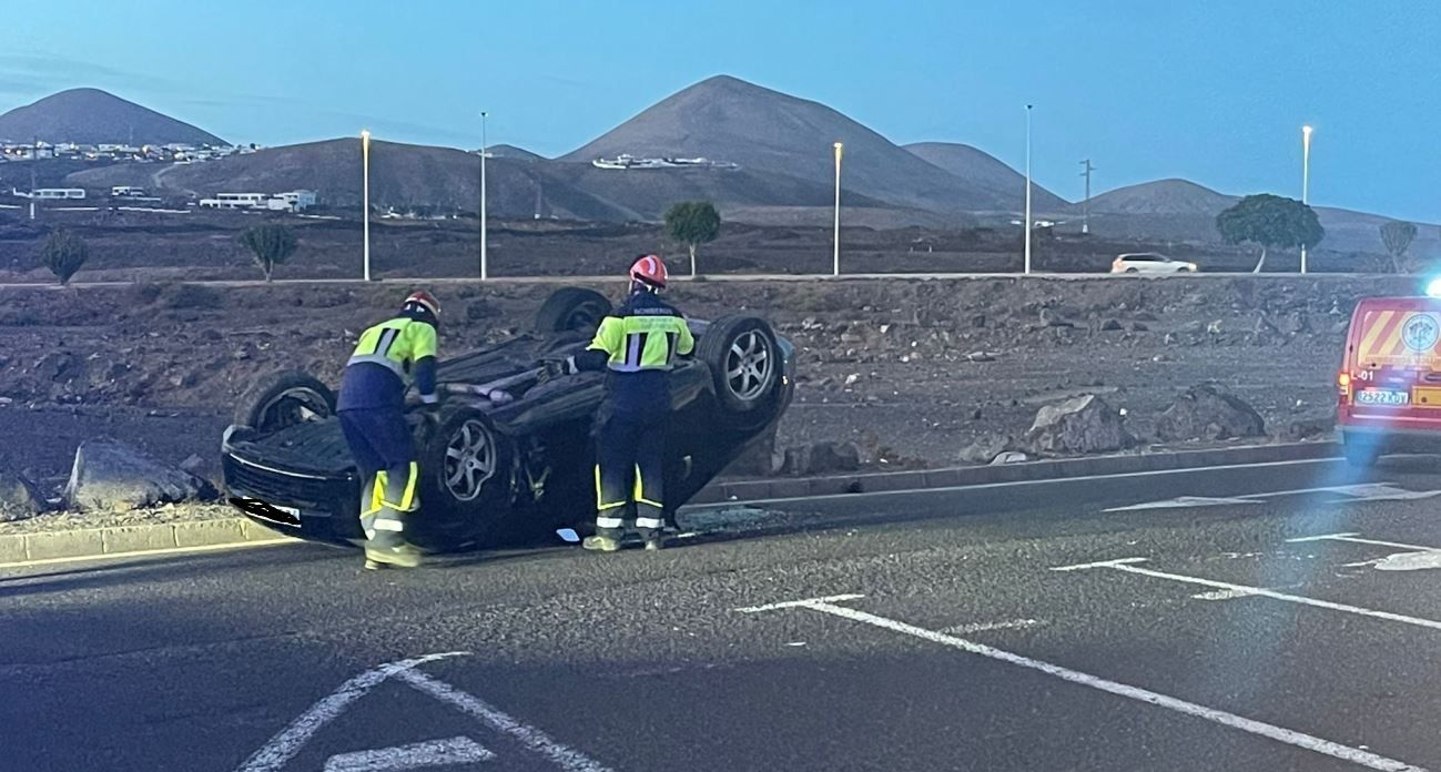 Vuelco en Puerto del Carmen