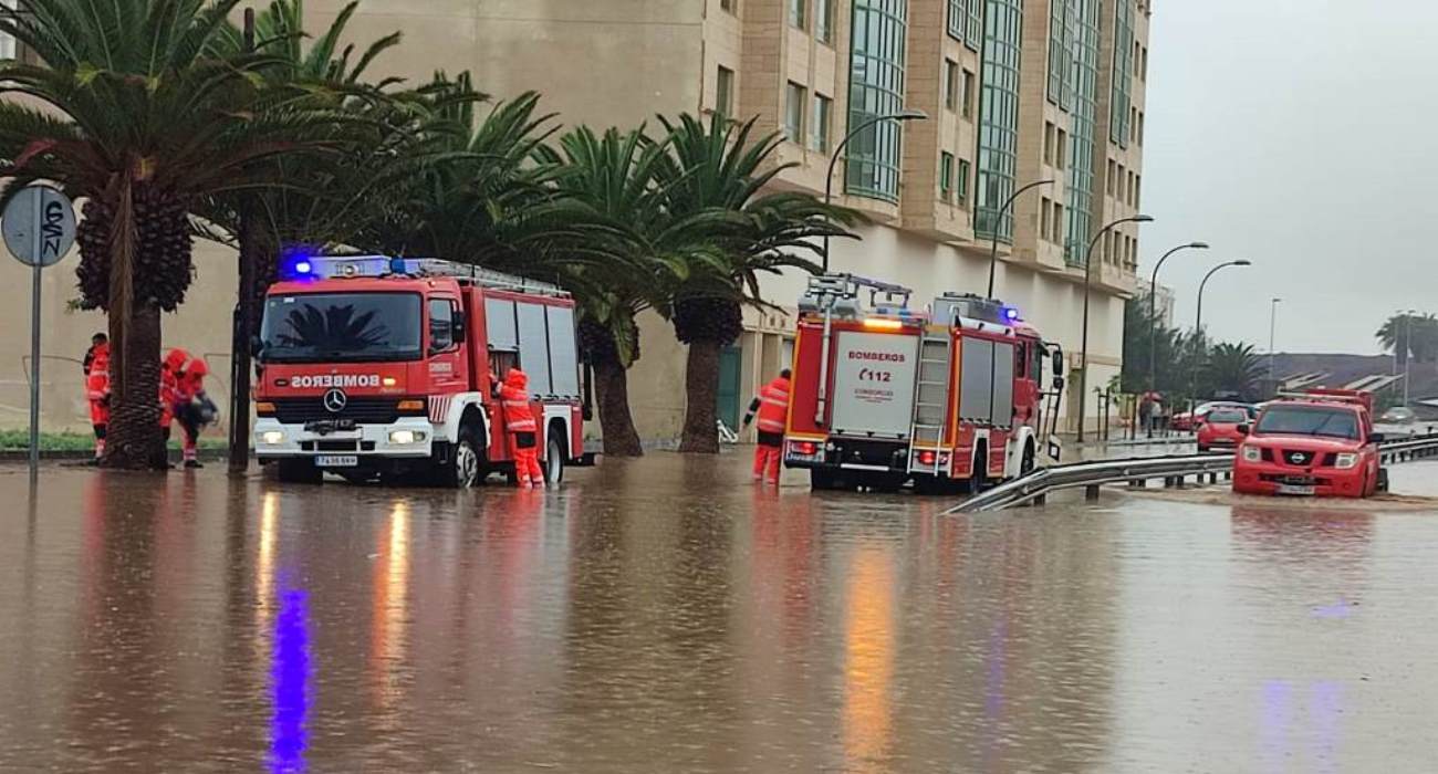 Actuación de los bomberos en Arrecife