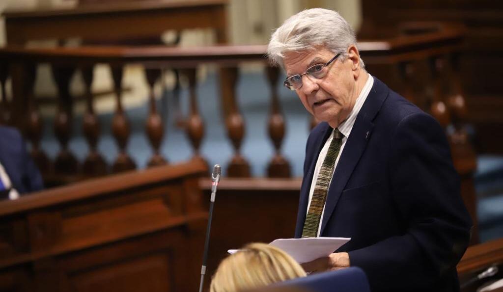 Julio Pérez, consejero de consejero de Administraciones Públicas, Justicia y Seguridad, durante el Pleno de Gobierno celebrado esta semana