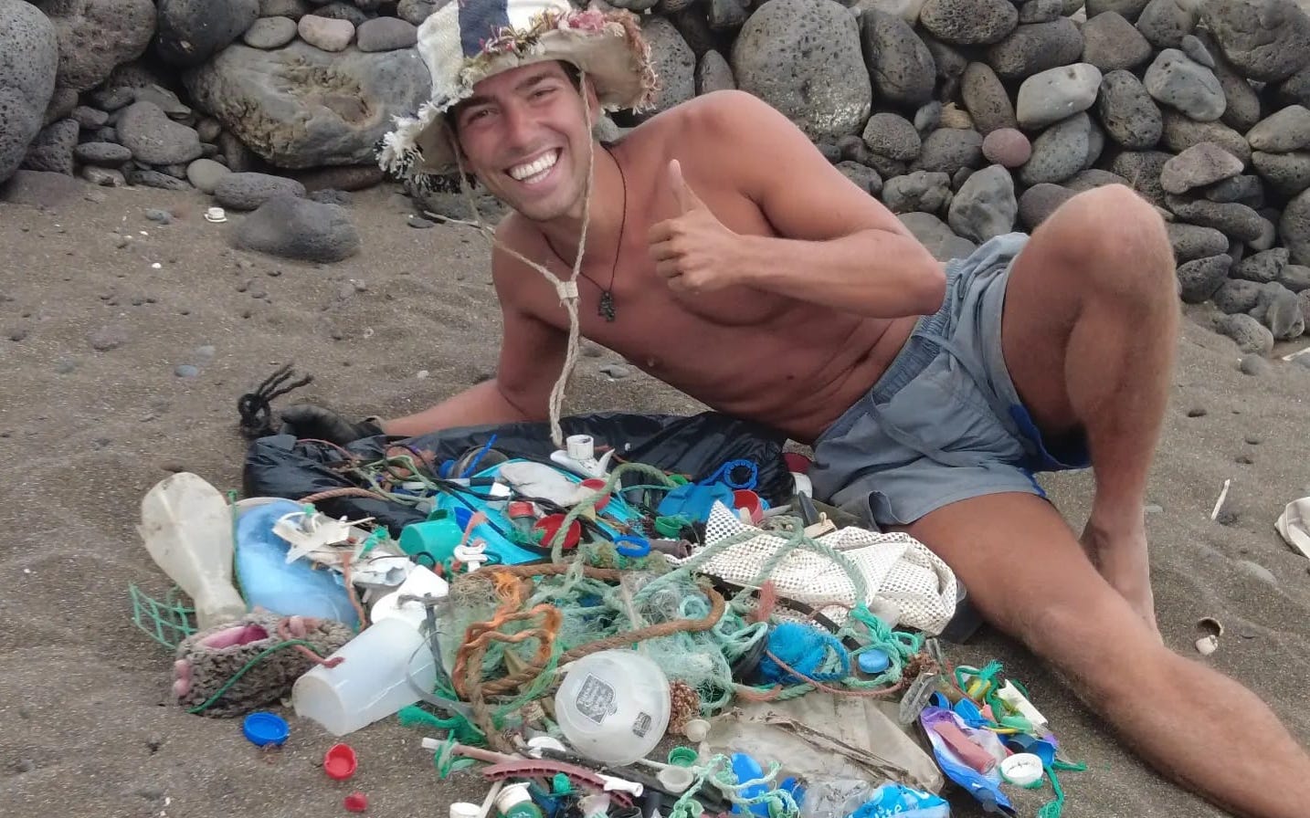 Atlán during his route through Lanzarote