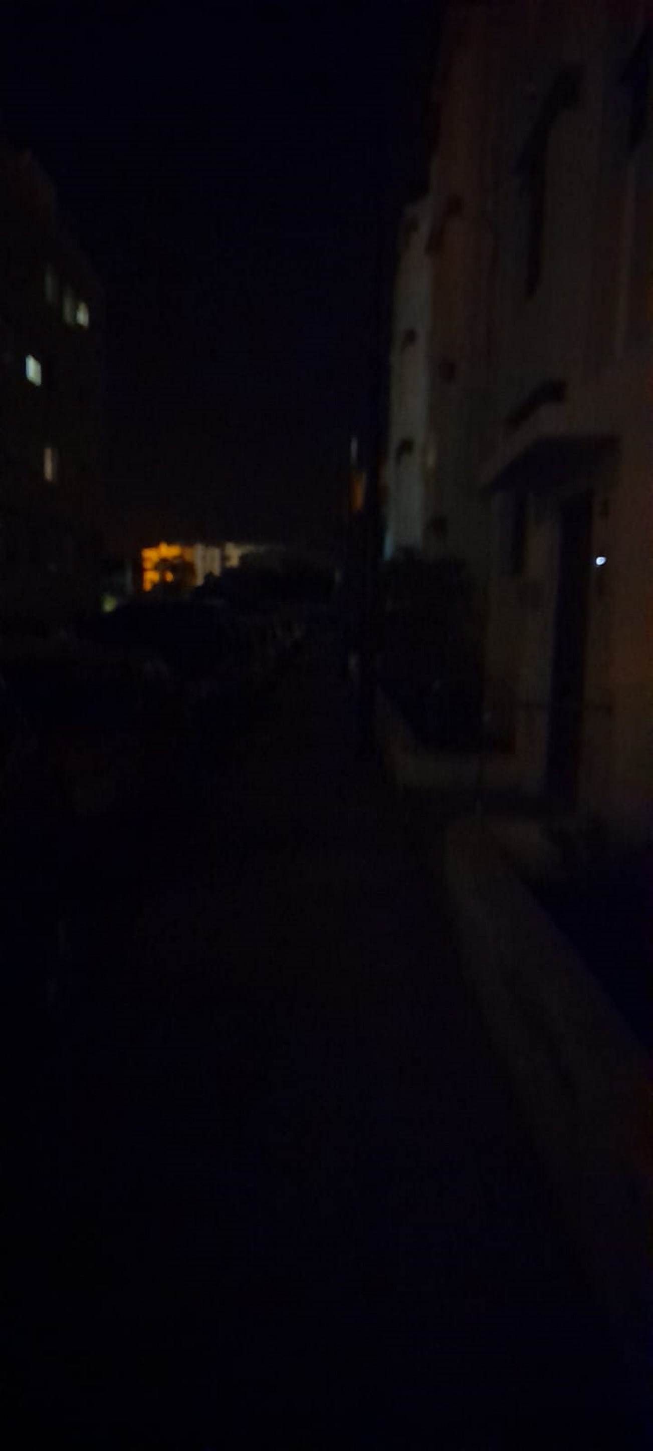 Imagen del barrio de Las Salinas sin luz