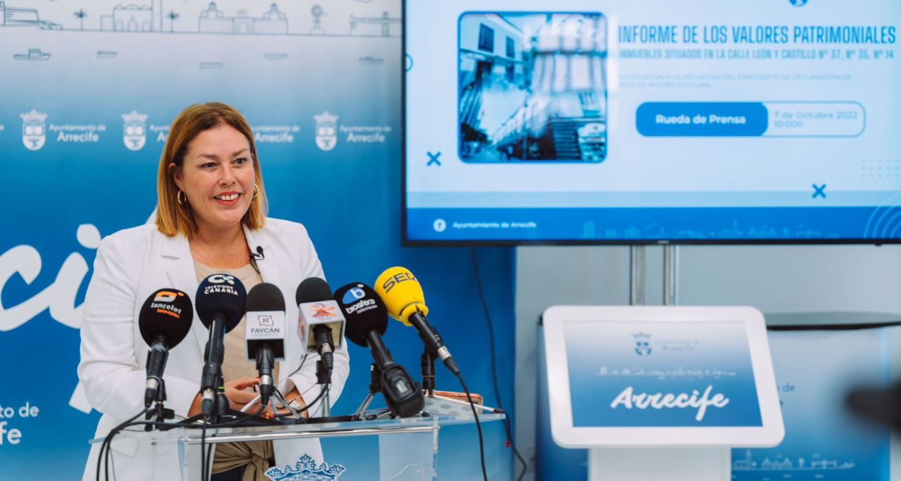 Astrid Pérez en la rueda de prensa sobre los BIC