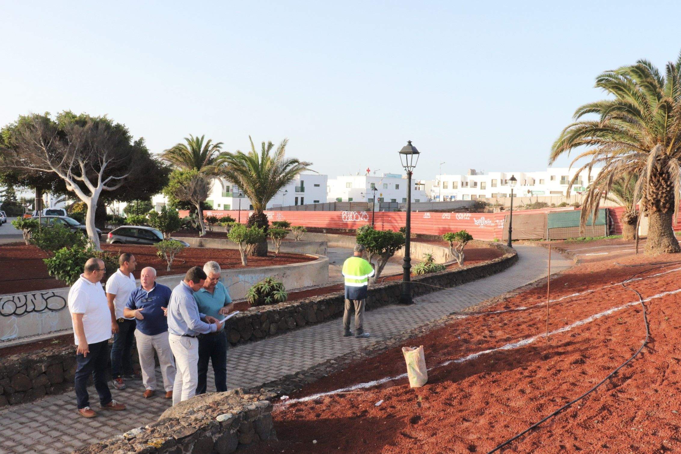 Obras de accesibilidad en la zona residencial de Playa Blanca