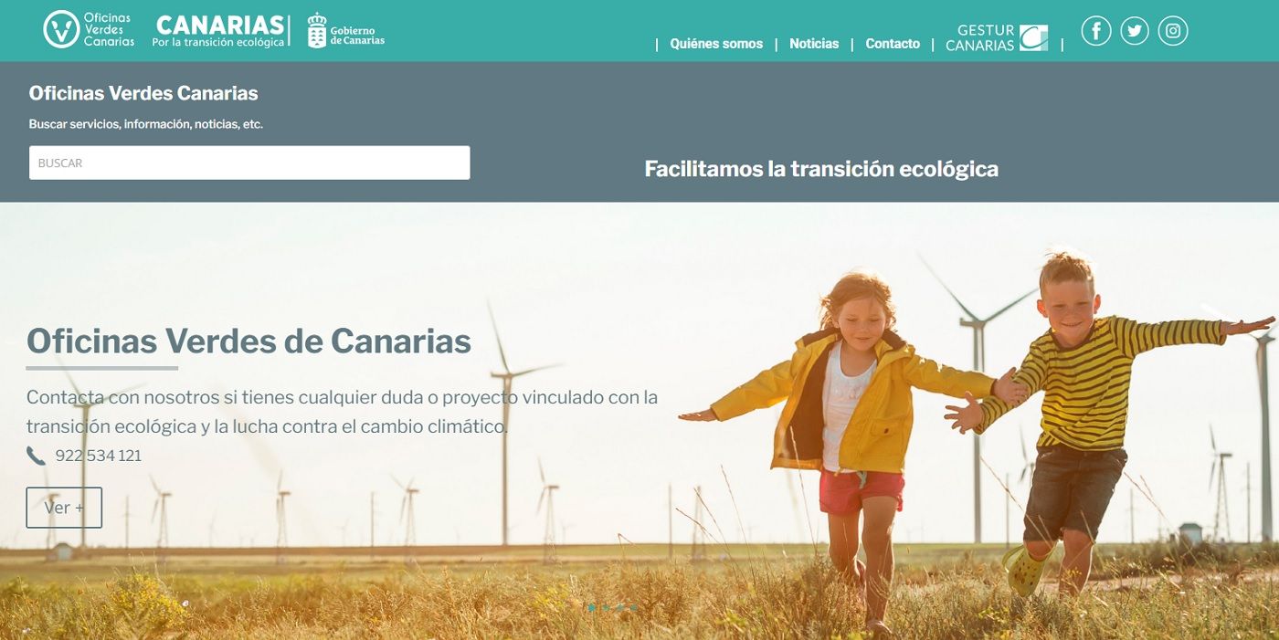 La nueva página web de las oficinas verdes de Canarias