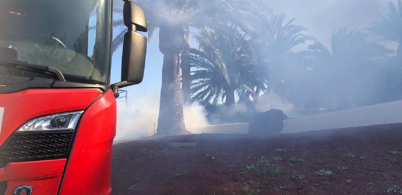 Incendio en la carga de un camión