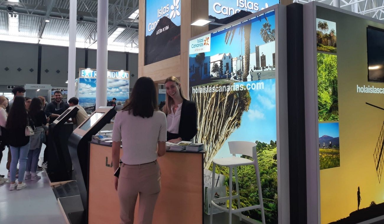 Stand de la delegación canaria en la feria INTUR de turismo rural