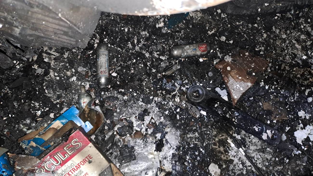 Incendio en una tienda de bicicletas en Puerto del Carmen